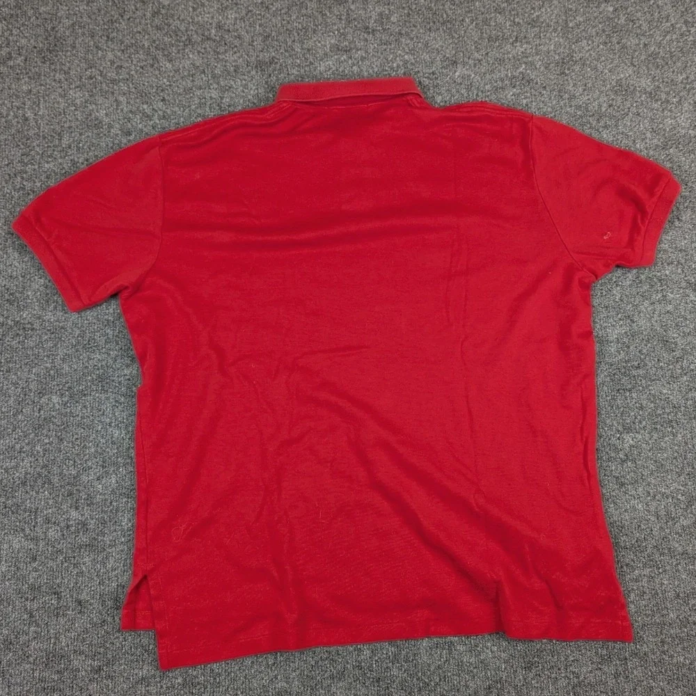 Polo Ralph Lauren Mens XL Red Short Sleeve Cotton Polo Shirt‎ Blue Pony Logo